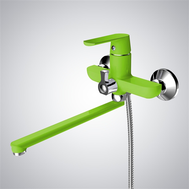 Fontana Chambord Green Bath Faucet and Hand Shower Set