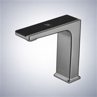 Fontana Gennevilliers Gray Hot and Cold Bathroom Touchless Basin Faucet