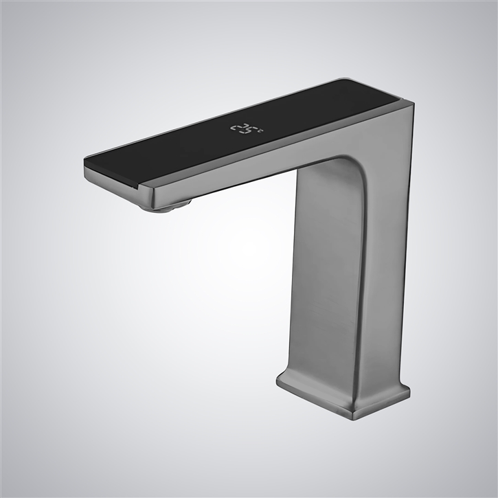 Fontana Gennevilliers Gray Hot and Cold Bathroom Touchless Basin Faucet