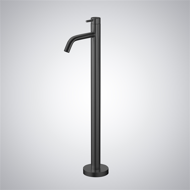 Fontana Clermont-Ferrand Matte Black Freestanding External Bath Mixer