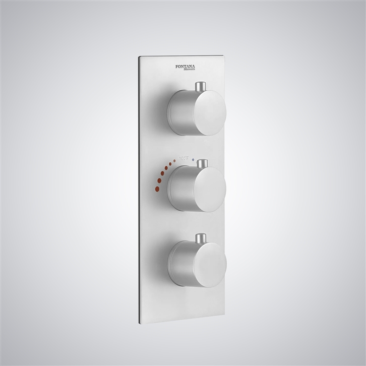 Fontana Goussainville Matte White Wall Mounted Shower Mixer ...