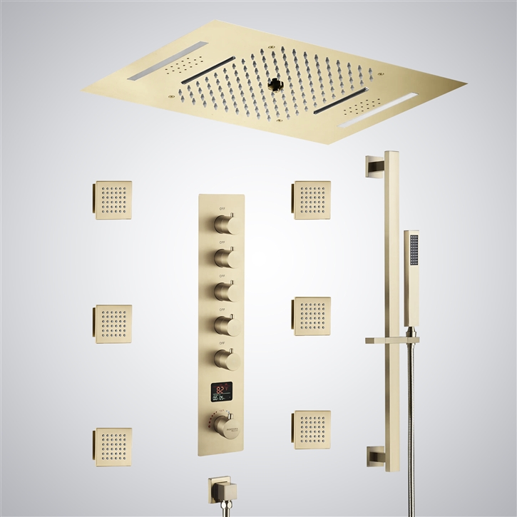 Fontana Sainte-Marie Champagne Thermostatic Digital Display Luxury ...