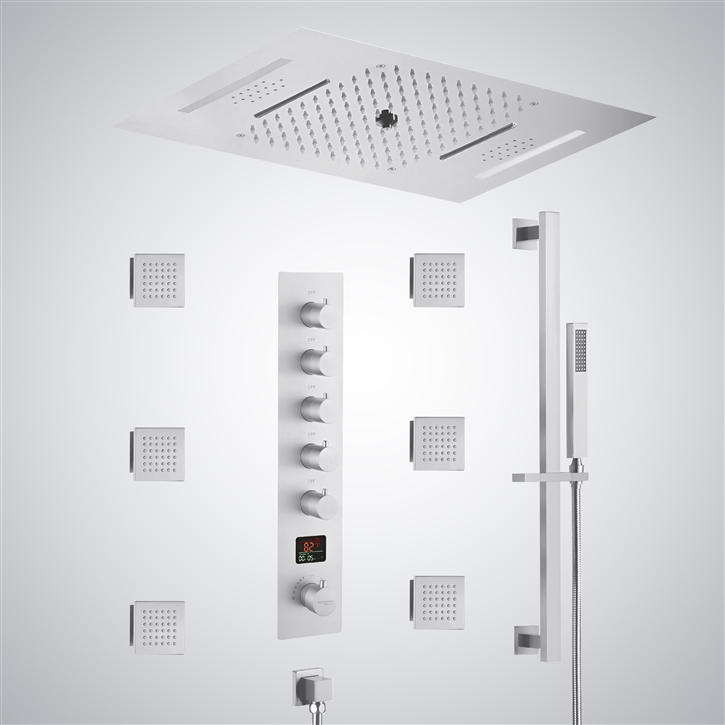 Fontana Sainte-Marie Matte White Thermostatic Digital Display Luxury ...