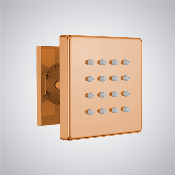Fontana Auchel Rose Gold Wall Mount High Quality Square Body Spray