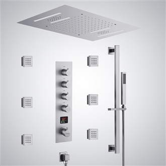 Fontana Le Portel chrome luxury digital showerhead set