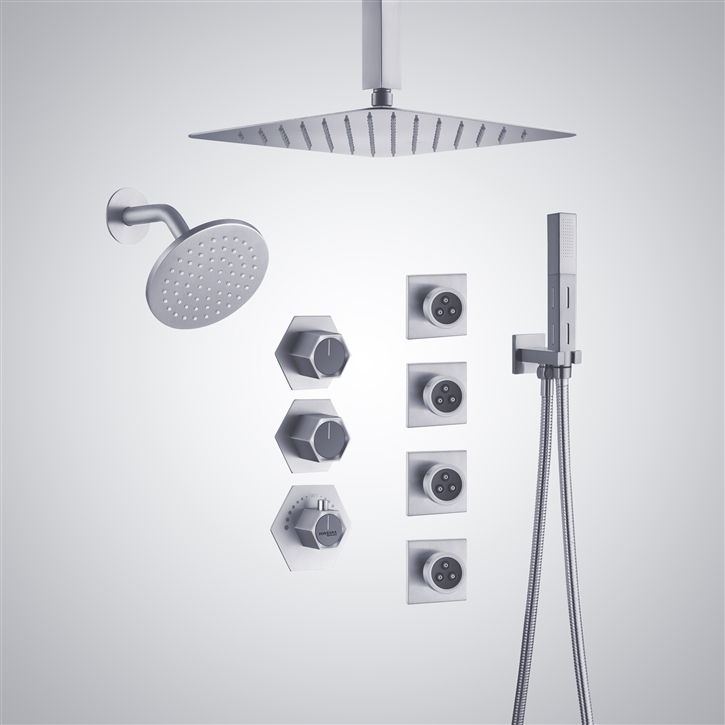 Fontana Azay-le-Rideau Chrome Thermostatic Split Type Shower Set