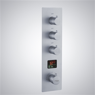 Fontana VendÃ´me Chrome Thermostatic Digital Display Luxury Shower Mixer