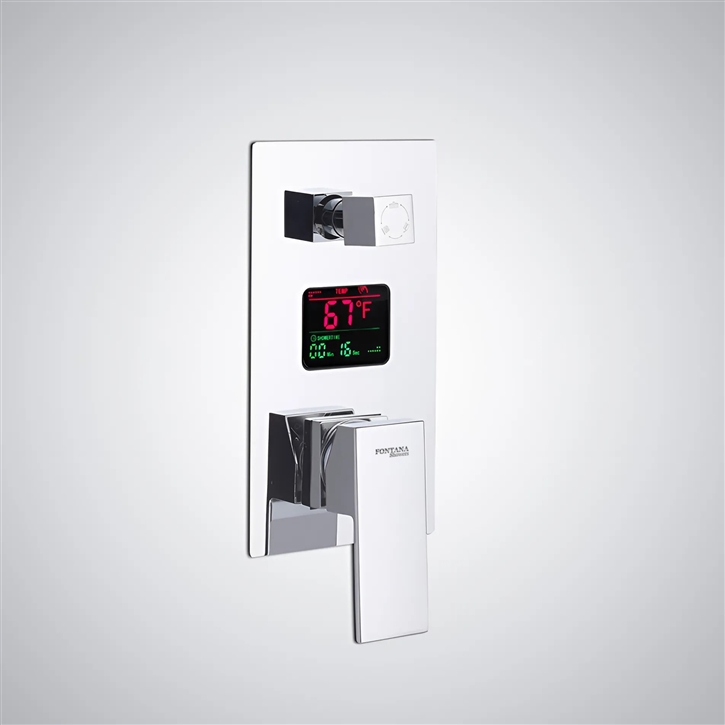 Fontana Pointe-a-Pitre Chrome 3 Function Digital Display Shower Mixer