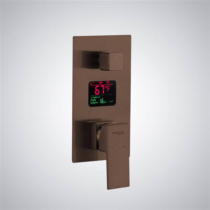 Fontana Pointe-a-Pitre Oil Rubbed Bronze Thermosatic Digital Display Shower Mixer