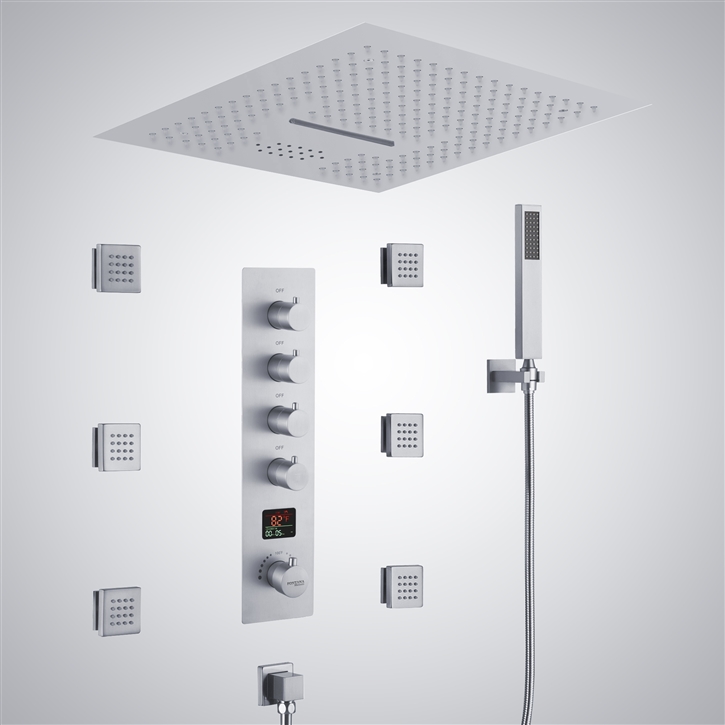 Fontana Brise Chrome Music Luxury Digital LED Shower Set
