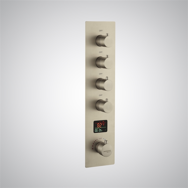 Fontana Flot Champagne Digital Display Thermostatic Luxury Shower Controller