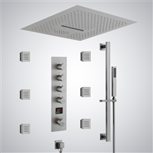 Fontana Matin Brushed Nickel Hot And Cold Digital LED Luxury Shower Set