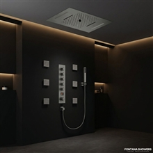 Fontana Klarfluss Gun Metal Gray LED 5 Function Hot And Col Digital Luxury Shower Set