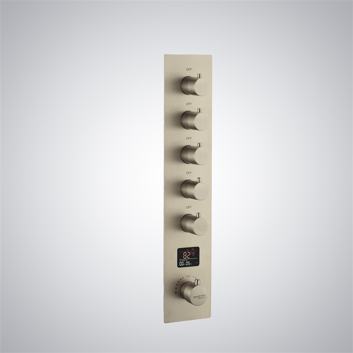 Fontana Douce Champagne Thermostatic Digital Display Shower Mixer