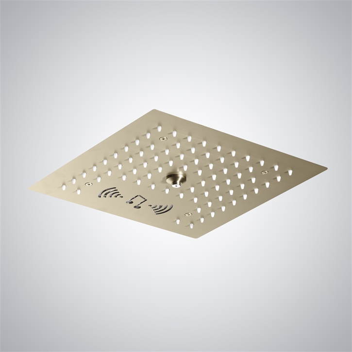 Fontana Licht Champagne LED Music Luxury Shower Head | 4 Function ...