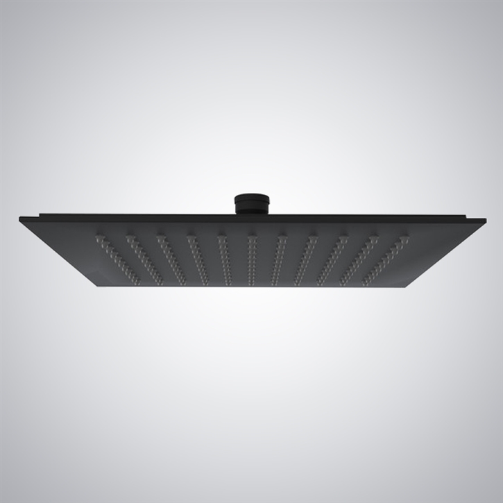 Fontana Brillo Matte Black Luxury Ceiling Mounted Shower Head | Modern ...