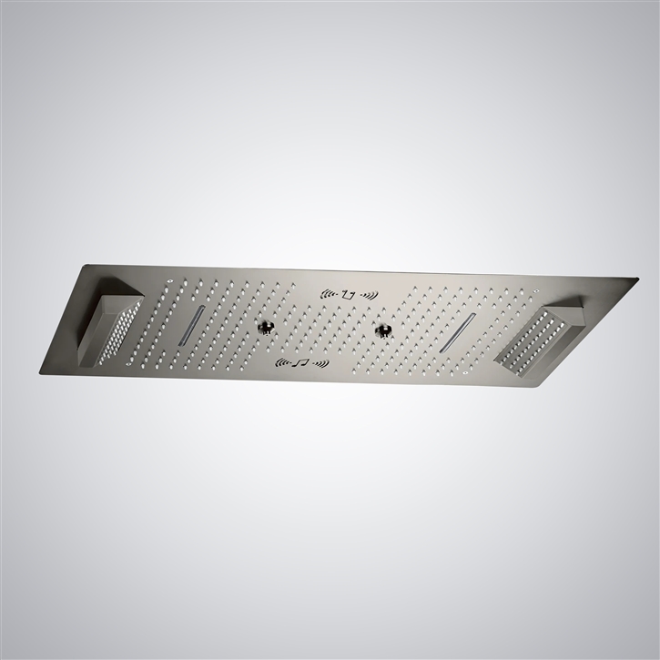 Fontana Eibar Brushed Nickel 4-Function LED Luxury Shower Head
