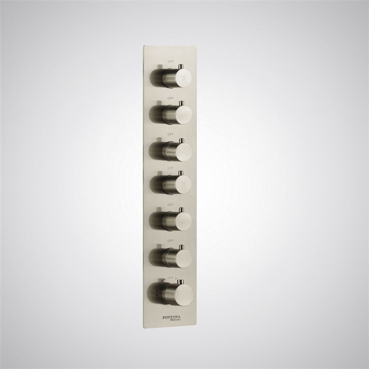 Fontana Borja Champagne 6 Functions Thermostatic Luxury Shower Mixer