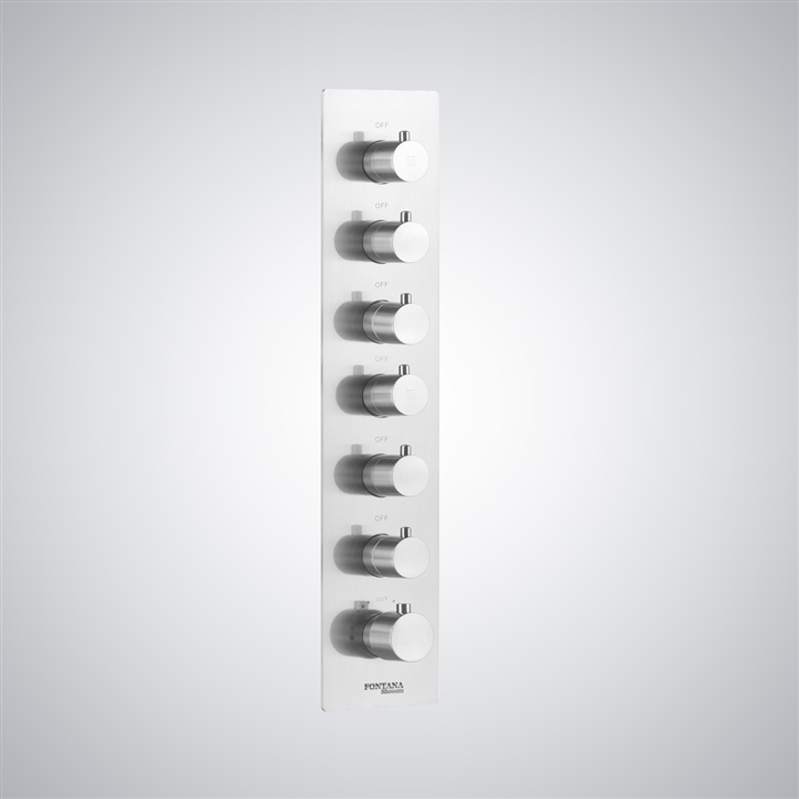 Fontana Borja Matte White 6 Functions Thermostatic Control Shower Mixer
