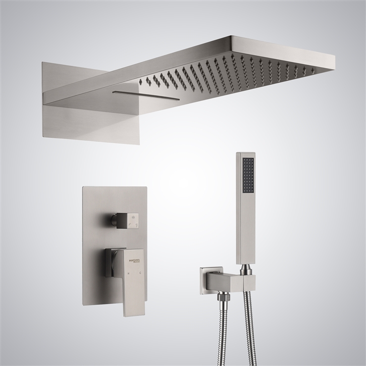Fontana Busca Brushed Nickel Multifunctional LED & Music Shower Set