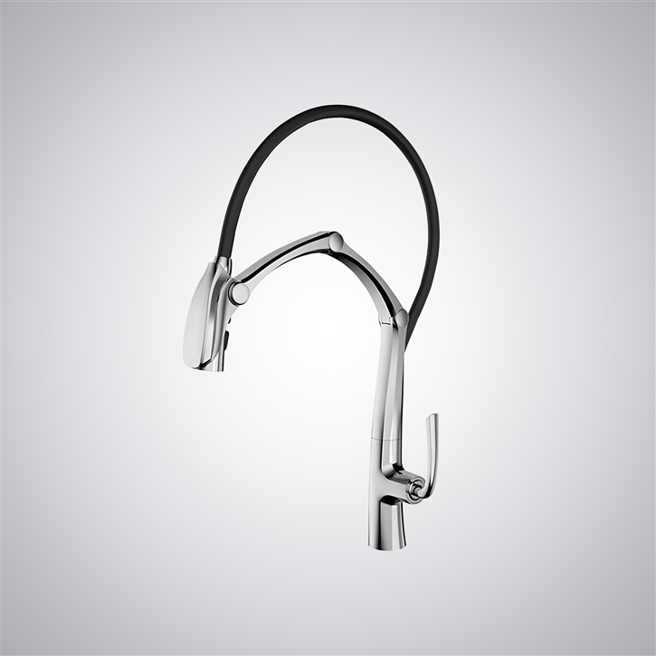 Fontana Mota Chrome Sensor Pull-Out Kitchen Single Handle Faucet