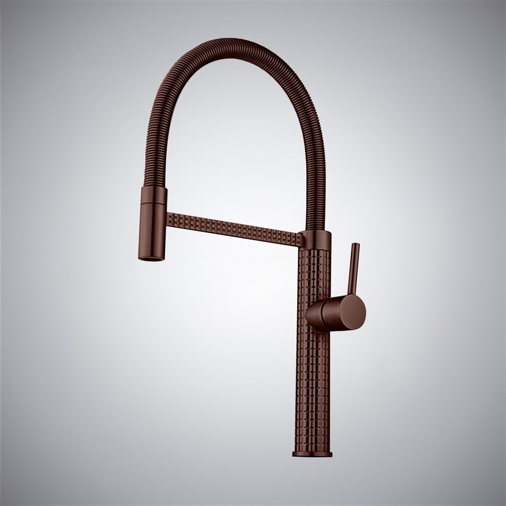 Fontana Vilaboa Oil Rubbed Bronze Brass Single Handle Luxury Kitchen Faucet