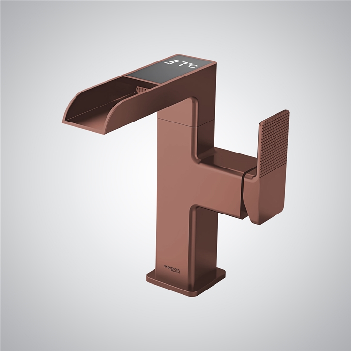 Fontana Gata Oil Rubbed Bronze Hot And Cold LED Luxury Basin Faucet