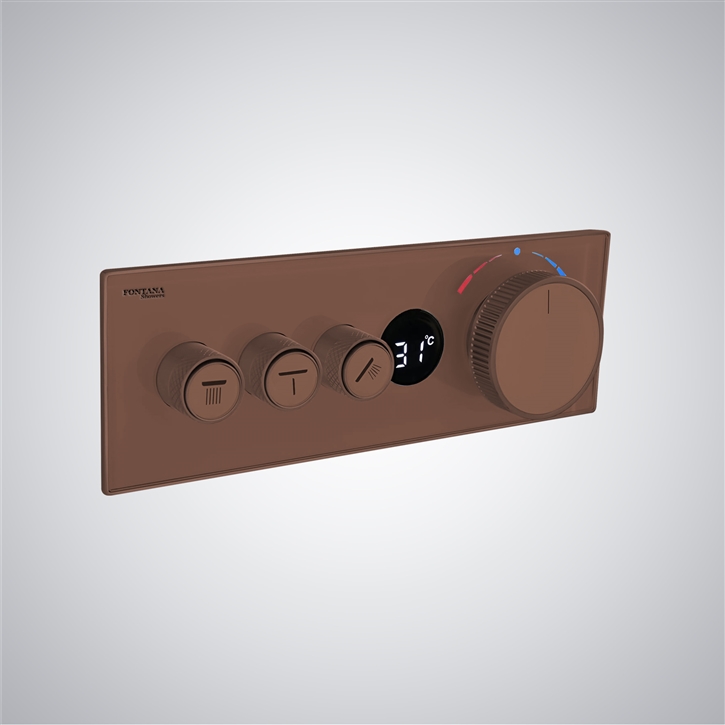 Fontana Tobarra Oil Rubbed Bronze Digital Thermostatic Luxury Shower Mixer