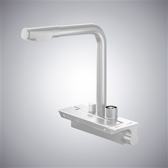 Fontana Carate Chrome Pull Out Kitchen Faucet With Temperature Digital Display