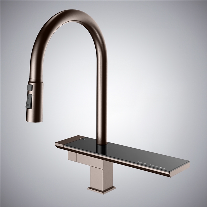 Fontana Supino Brushed Nickel Pull-Out Rotatable Hot And Cold Luxury Kitchen Faucet