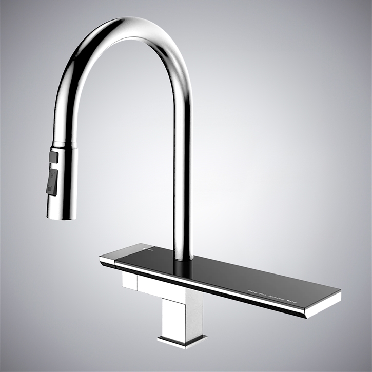 Fontana Supino Chrome Pull-Out Rotatable Hot And Cold Luxury Kitchen Faucet