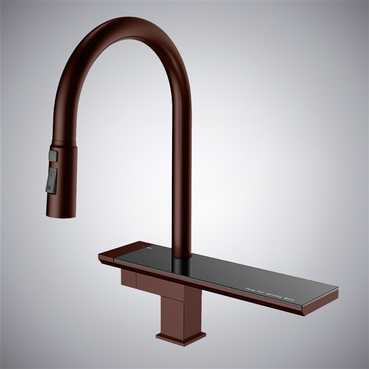 Fontana Supino Oil Rubbed Bronze Pull-Out Rotatable Hot And Cold Luxury Kitchen Faucet