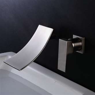 Orotina Wall Mount Bathroom Sink Luxury Faucet with Steel & Brass Body