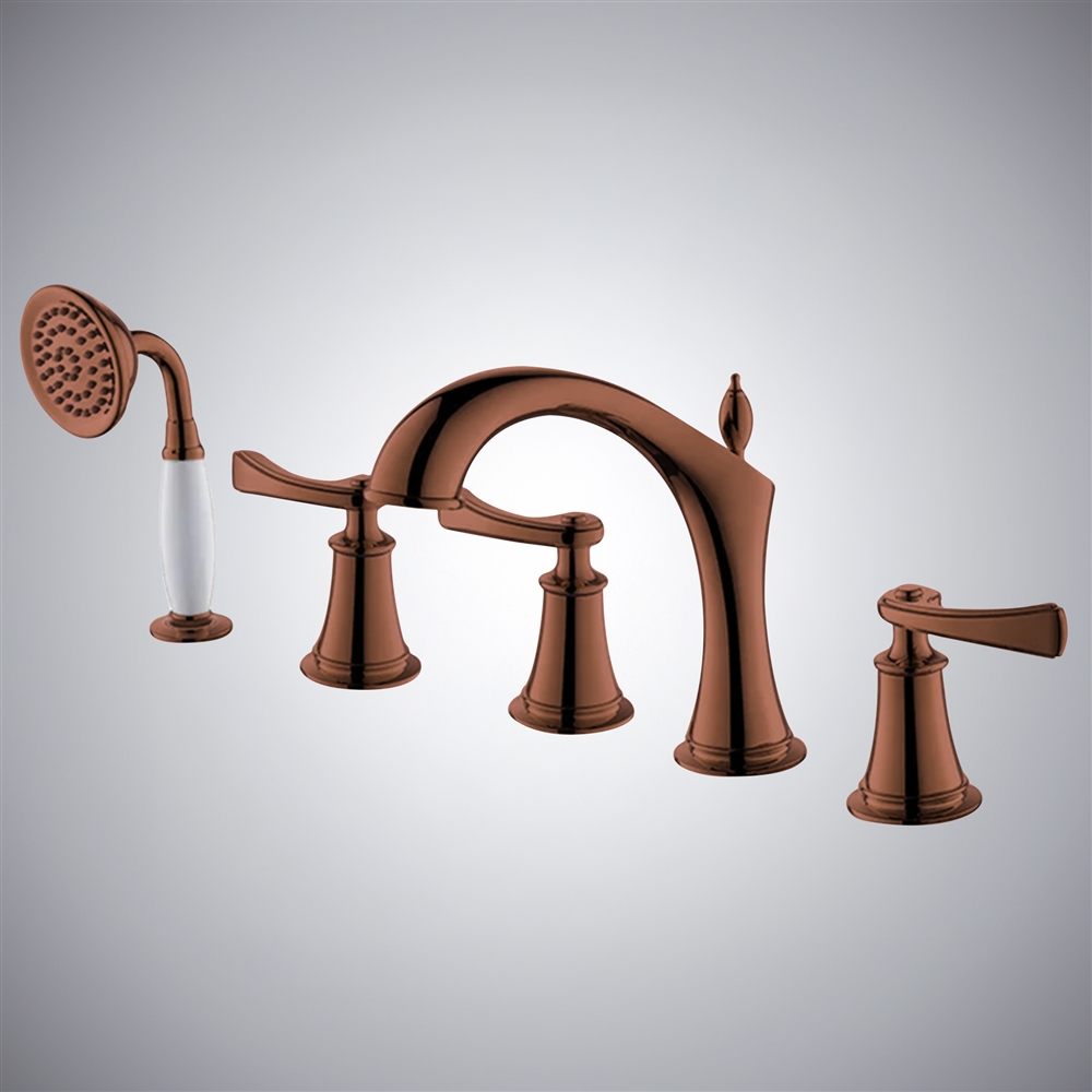 Fontana Osuna Oil Rubbed Bronze Hot And Cold Bathtub Faucet with Handheld Shower Head