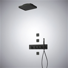 Fontana Osimo Gun Metal Gray Thermostatic Multifunctional Shower Set