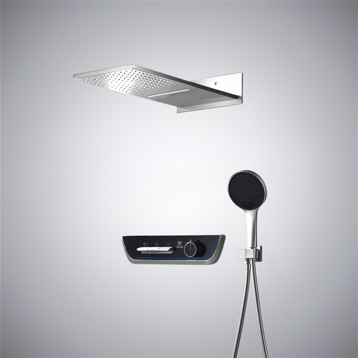 Fontana Grano Chrome Thermostatic Multifunctional Shower Set | Modern ...