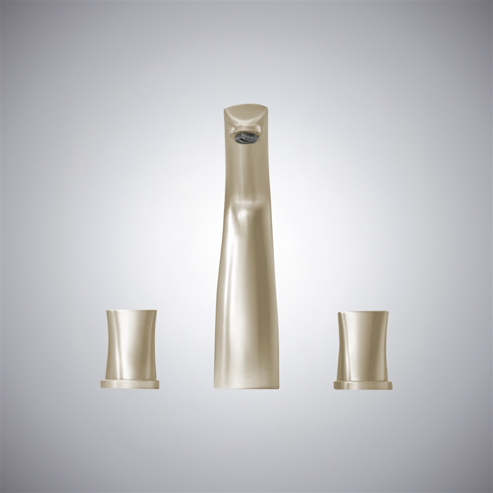 Fontana Posada Champagne Two Handles Hot And Cold Luxury Basin Faucet