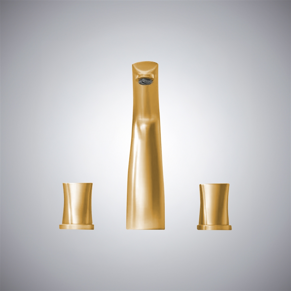 Fontana Posada Gold Dual Handles Hot And Cold Luxury Basin Faucet