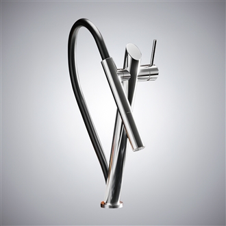 Fontana Buja Chrome Hot And Cold Pull-Out Luxury Kitchen Faucet