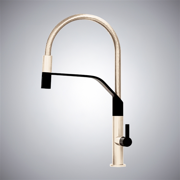 Fontana Chiusi Champagne Luxury Hot And Cold Pull-Out Sink Faucet