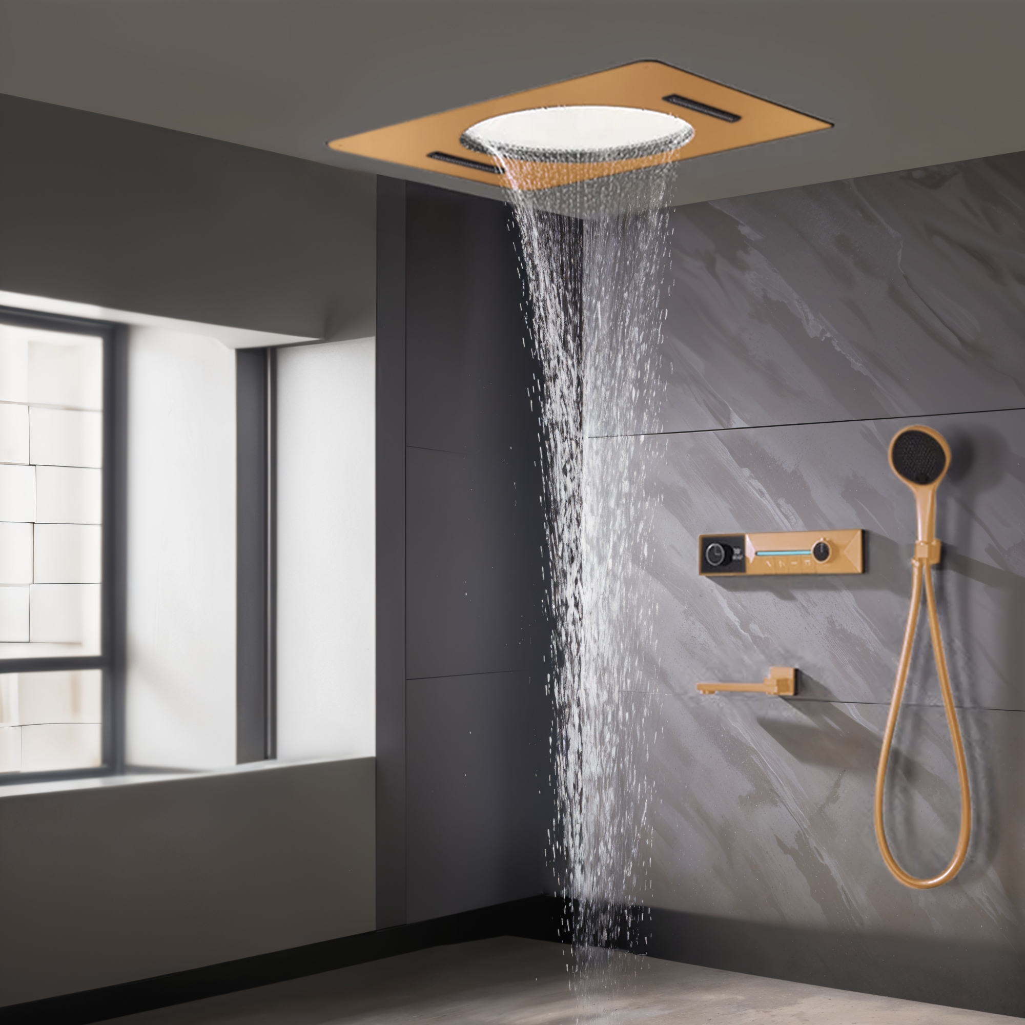 Fontana Brushed Gold Smart Luxury Shower System