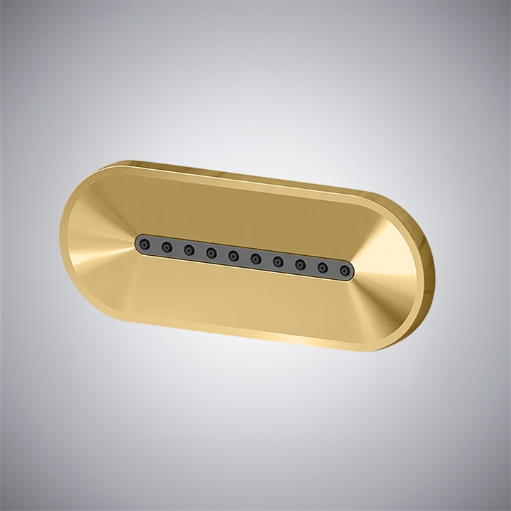 Fontana Spello Brushed Gold Hot And Cold Water Mixer Luxury Massage Body Spray