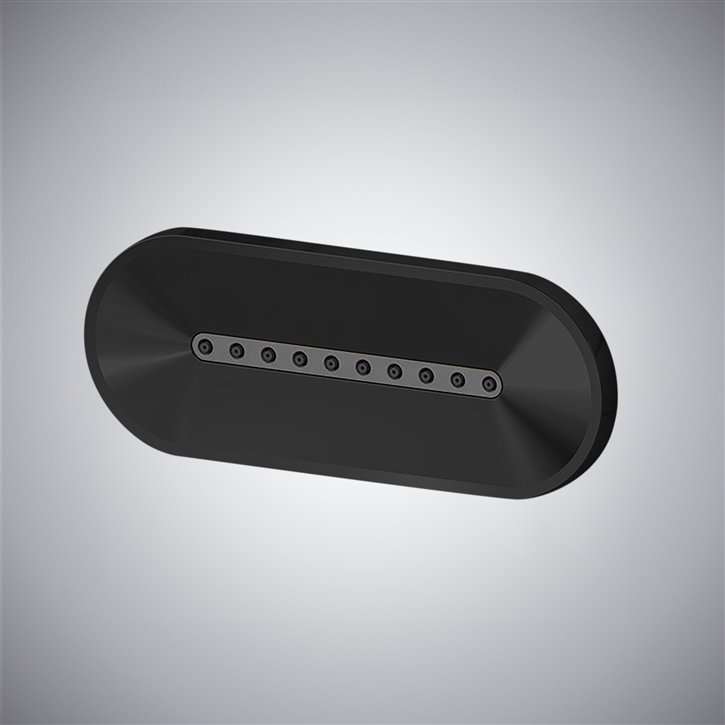 Fontana Spello Matte Black Wall Mount Modern Massage Body Spray