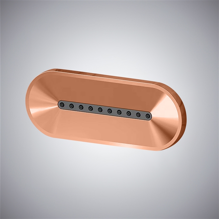 Fontana Spello Rose Gold Wall Mount Hot And Cold Water Mixer Massage Body Spray