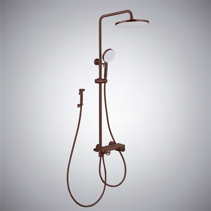 Fontana Aspe Oil Rubbed Bronze Hot and Cold Luxury LED Digital Shower System