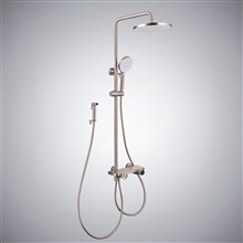 Fontana Briga Brushed Nickel LED Digital Multifunctional Thermostatic Shower Set