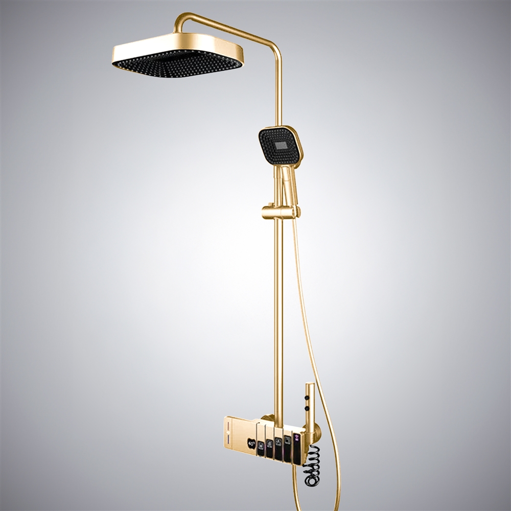 Fontana Barco Gold Thermostatic LED with 5G Wifi Shower System