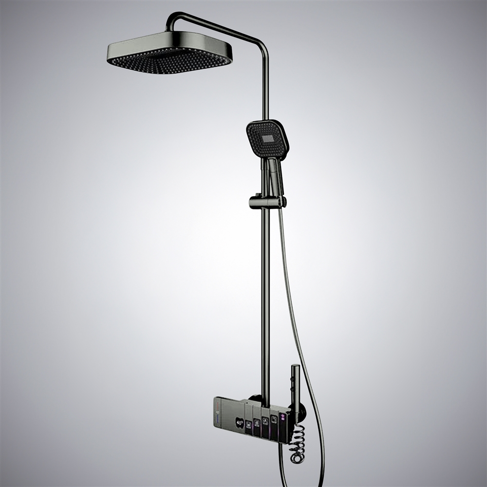 Fontana Barco Gun Metal Gray 5G Wifi with LED Multifunctional Shower System
