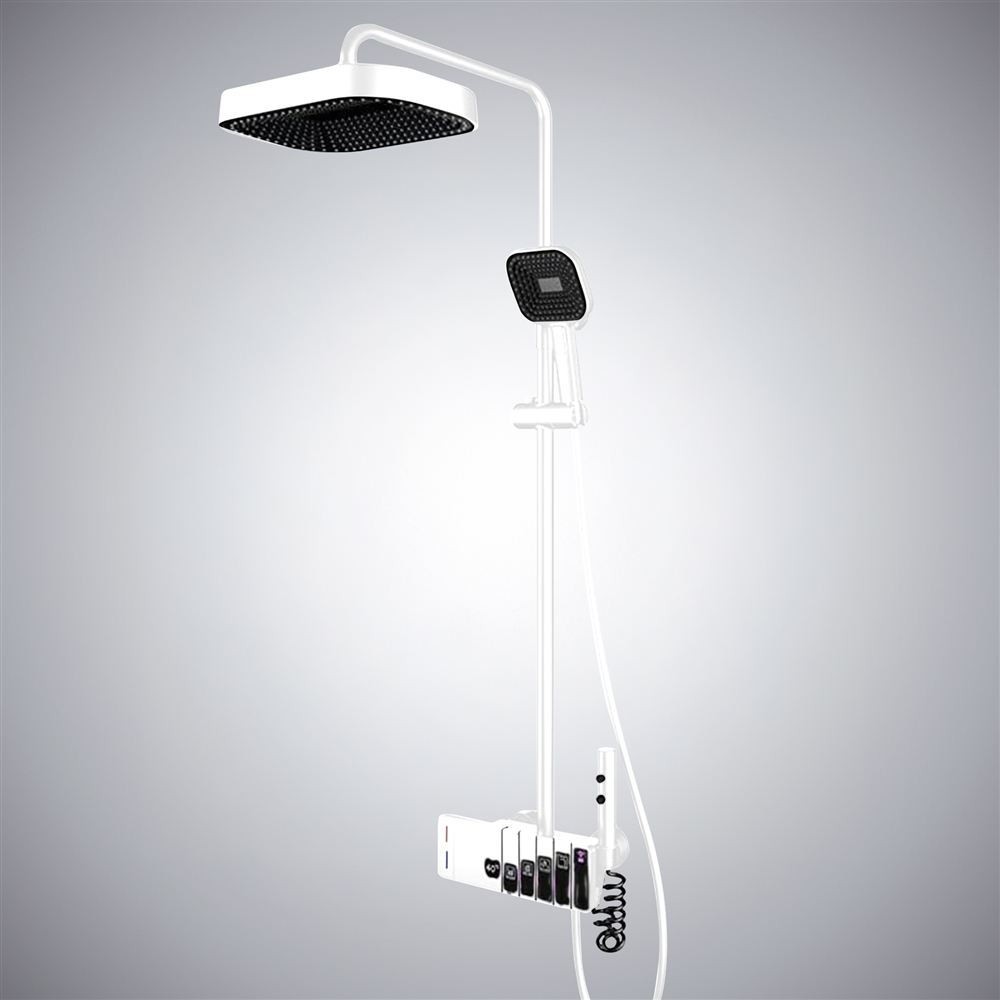 Fontana Barco Matte White 4-Functions 5G Wifi LED Shower Set