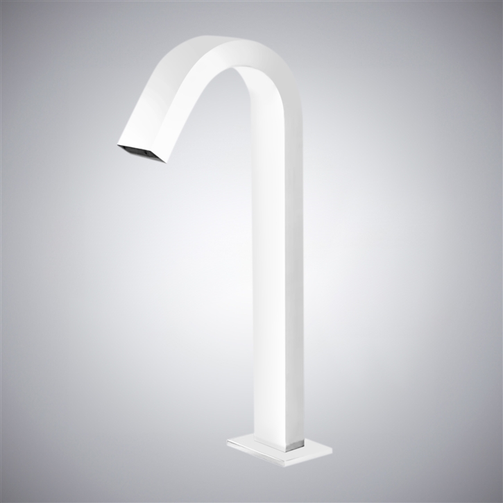 Fontana Tafalla Matte White Automatic Sensor Waterfall Faucet